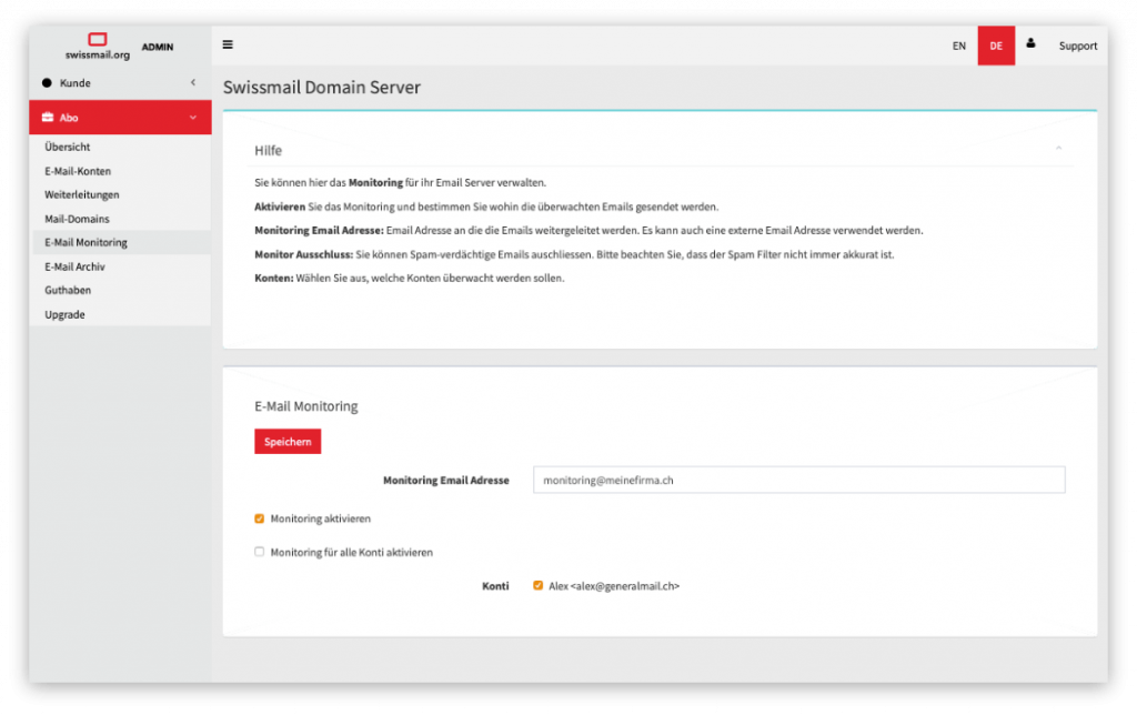 E-mail-monitoring
